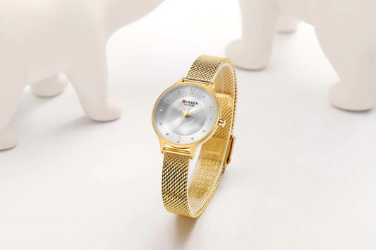 CURREN Original Brand Mesh Band Wrist Watch For Couples With Brand (Box & Bag)