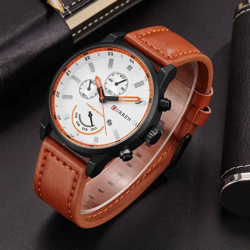 CURREN Men's Watches Leather-8217